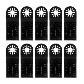 10 Pcs Multi Tool Blades for Oscillating Tools, 35mm Wide High Carbon Steel HCS, Quick Release Multitool Blades Kit for Wood, Plastic, Soft Metal, Compatible with Einhell, Bosch and More