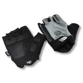 Six Peaks Adult Cycling Gloves, Lightweight, Breathable, Half Finger Padded Glove, Anti Slip, Grey/Black, S