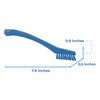 Kyowa Clean JBLR905 Vikan Detail Brush, Hard, Blue, Total Length: