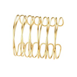 FOCALOOK Open Bangle Women's Stainless Steel Bracelet Women's Open Bangle Wrap Bracelet Cuff Bangle Friendship Bracelet Jewellery Accessory, No gemstones