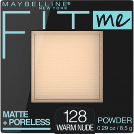 Maybelline Fit Me Matte + Poreless Pressed Face Powder Makeup, Warm Nude, 1 Count