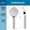 Cobbe Filtered Shower Head with Handheld, High Pressure 6 Spray