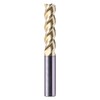 1/2" Solid Carbide Square Long End Mill - ZrN Coated,