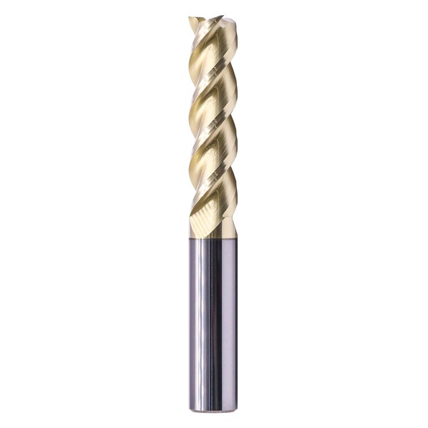 1/2" Solid Carbide Square Long End Mill - ZrN Coated,