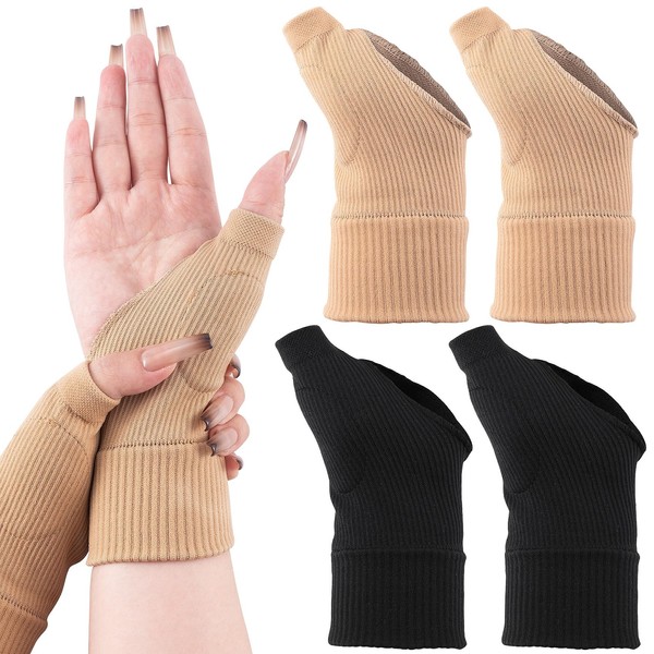 CustomyLife 2 Pair Elastic Thumb Wrist Arthritis Gloves, Breathable Arthritis