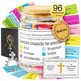 Leeme Cuando Te Sientas Versículos Bíblicos en Español-Bible Verse Jar Spanish-Leeme Cuando en Español -Versos de Biblia Frasco-Regalos Cristianos para Mujer, Hombre, Pascua, Cumpleaños-Christian Gift