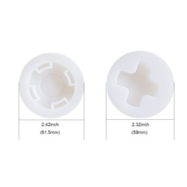 YTK Cap 2" Combo 6 Pcs Fine Thread and 6 Pcs Coarse Thread Poly Buttress Drum Bung with Gasket for 55 Gallon Drum Plastic Drum, Fine Thread