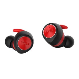 Edifier TWS3 Wireless Earbud Headphones - Charging Case, Bluetooth v4.2, IPX4 Splash & Sweatproof - Red