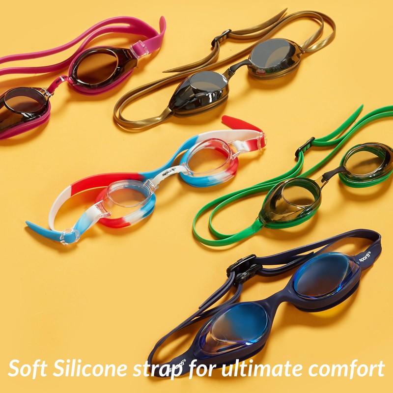 Sporti Antifog Swirl Jr. Goggle - Clear Lens/Yellow Pink Multi