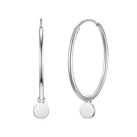 Glanzstücke München Women's Creole Earrings 925 Sterling Silver, Silver