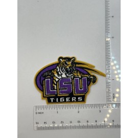 LSU Tigers Patch Iron On 3.25” X 2.25” Embroidered Old School