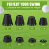 Foilswirl 8 Pcs Golf Tees Set, Plastic Golf Simulator Tees