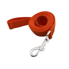 Nylon Dog Training Leash, Traction Rope, 4Ft /5 Foot /6 Feet Long, 5/8 inch 3/4 Inch 1 Inch Wide, for Small and Medium Dogs (5/8'' x 6 FT, Orange)