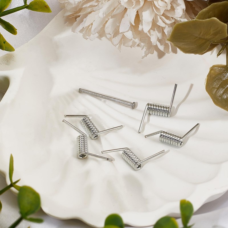 NICENEEDED 8 PCS Hair Claw Clip Spring Replacement Sliver, Clip