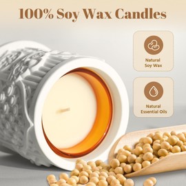 Scented Candle Palace Inspiration - Lemon Scent Relaxation and Meditation - Decorative Dome Jar for Bedroom, Living Room, Spa, Office, Home Scent - Stress Relief Gift