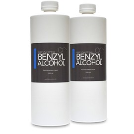 Benzyl Alcohol 2 Bottles of 1000 ML (32 oz.) USP Grade in Sterile Plastic Bottle (BPA Free)