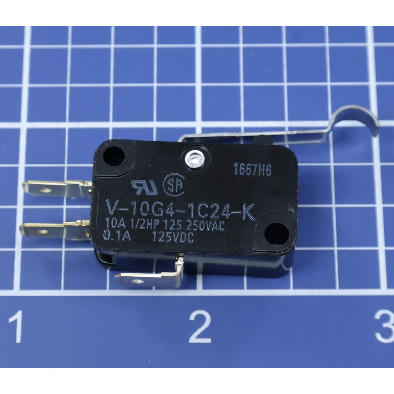 OMRON ELECTRONIC COMPONENTS V-10G4-1C24-K MICRO SWITCH, ROLLER LEVER SPDT 10A