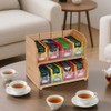 DOUKE Wooden Tea Bag Organizer – 2-Tier Stackable Tea Box