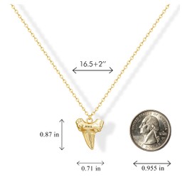 OBSUN Golden Shark Tooth Necklace Beach Necklace for Women Teens Shark Teeth Summer Jewelry for Ocean Beach Jewelry