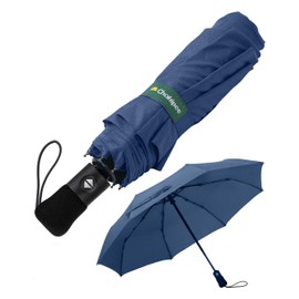 Chakipee Large Storm Resistant Compact Travel Umbrella - Automatic Pocket Umbrella for Men and Women, 8 Ribs Umbrella, Portable 210T Fabric, 97 cm Span, Dark blue 2