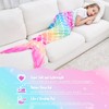 WERNNSAI Mermaid Tail Blanket - Plush Mermaid Wearable Blanket for