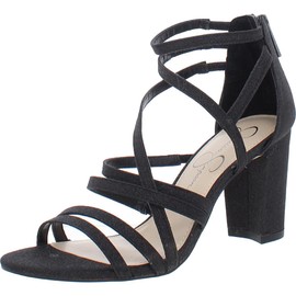 Jessica Simpson womens Stassey Strappy Block Heeled Sandal, Black, 6 US