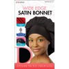 Donna Gorro Satén Borde Ancho Seda Dormir Gorros Grandes Negros