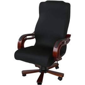 DHXYZZB Universal Computer Chair Cover Office Chair Cover, Fabric, Black, Size L