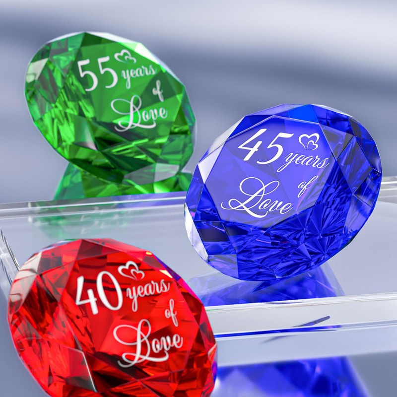 YWHL 45th Wedding Anniversary Sapphire Gift for Couple, 45 Years