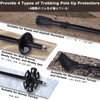YAPJEB Trekking Pole, Foldable, Climbing Stock, Lightweight, Aluminum, Walking Pole,