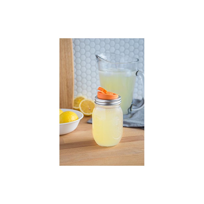 Rubbermaid Commercial Products, Boquilla regular, Orange Drink Lid, Regular Mouth,