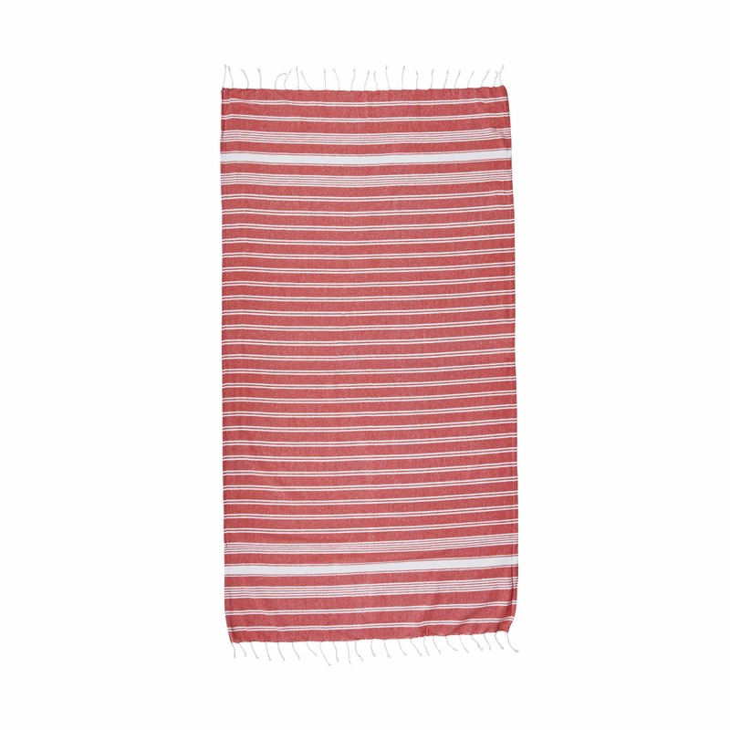 BUTLERS Surfside Badetuch 90x170 gestreift - Hamamtuch mit Fransen -