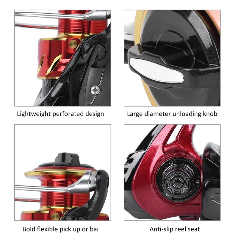 Skieted Spool Spinning Reel Metal Handle Long Shot Rock Fishing