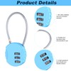 GANGBARU 16 Pack 3 Digit Combination Lock Mini Wire Rope