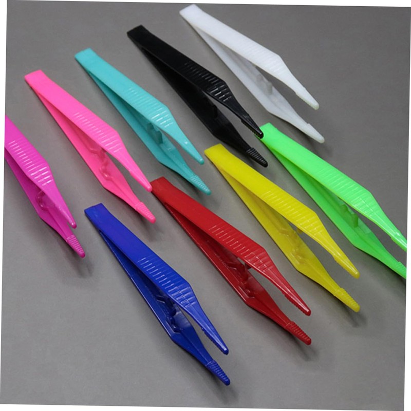 Healvian 30pcs Plastic Eyebrow Tweezers for Women Use Eyebrow Trimming