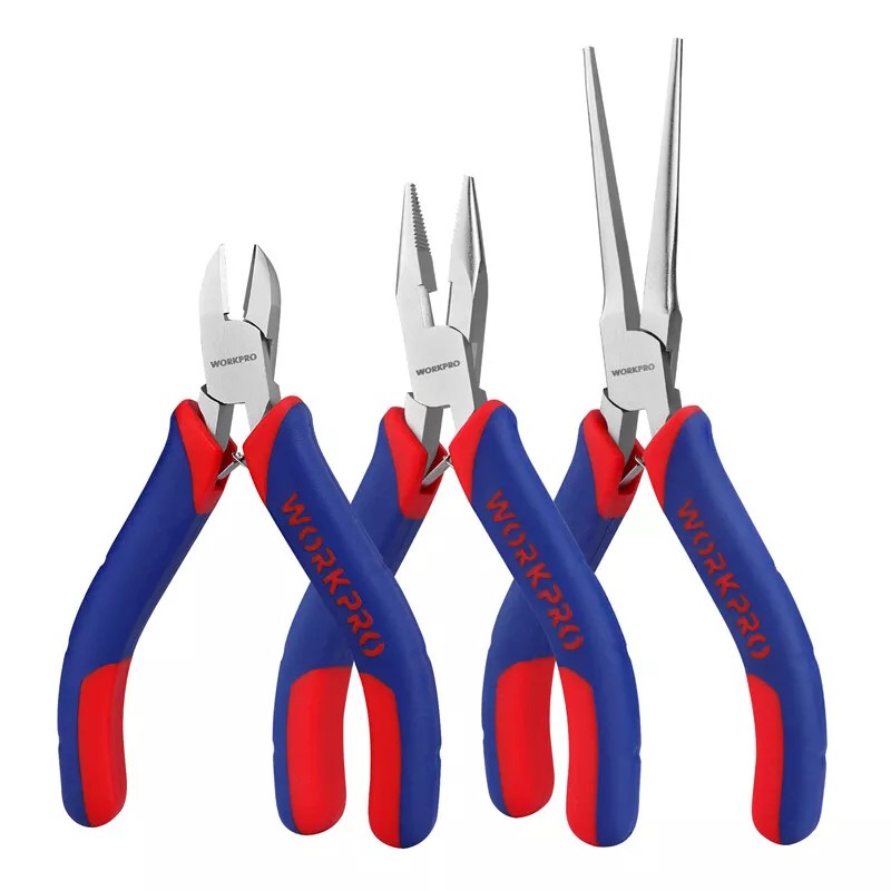 WORKPRO Mini Pliers Set 5” Long Nose Plier 6” Needle