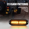 WINECO Amber led strobe lights for trucks 8pcs 12-LED Surface