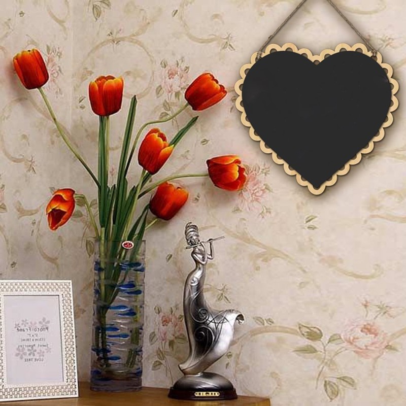 ROSENICE Decorative Hanging Chalkboard Memo Board Memo Board Decorative Heart