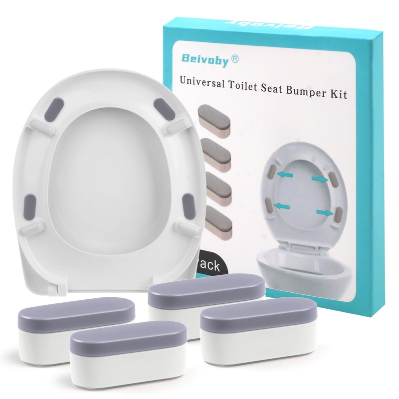 Universal Toilet Seat Bumpers, Suitable for Bidet Kits, 4 Pack