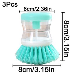 Limeow 3 x Washing Up Brush, Cleaning Brush, Dish Brush, Kitchen Brush, Mushroom Brush, Vegetable Brush, for Cleaning Utensils such as Pots, Bowls and Pans in the Kitchen