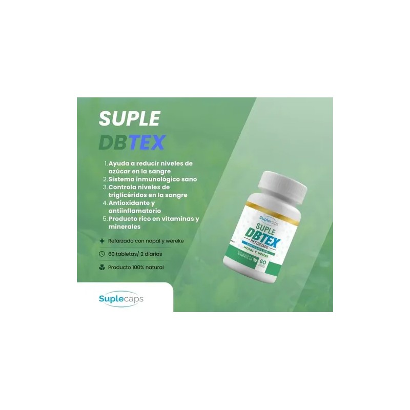Suplecaps-suplemento Dbtex Reforzado 60 Tabletas 750 Mg Cu Sabor Sin