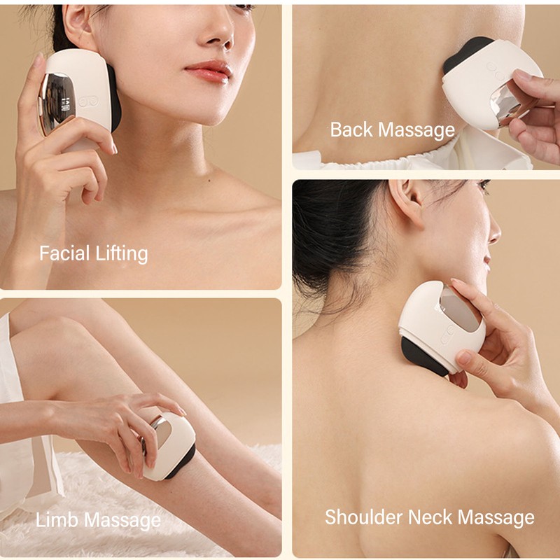 Smart Gua Sha Massager Electric Face Body Scraper Red Light