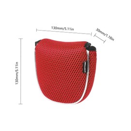 Andux Mallet Putter Cover Golf Putter Head Covers for Center Shaft Putter Red MT/TG16, semicircle