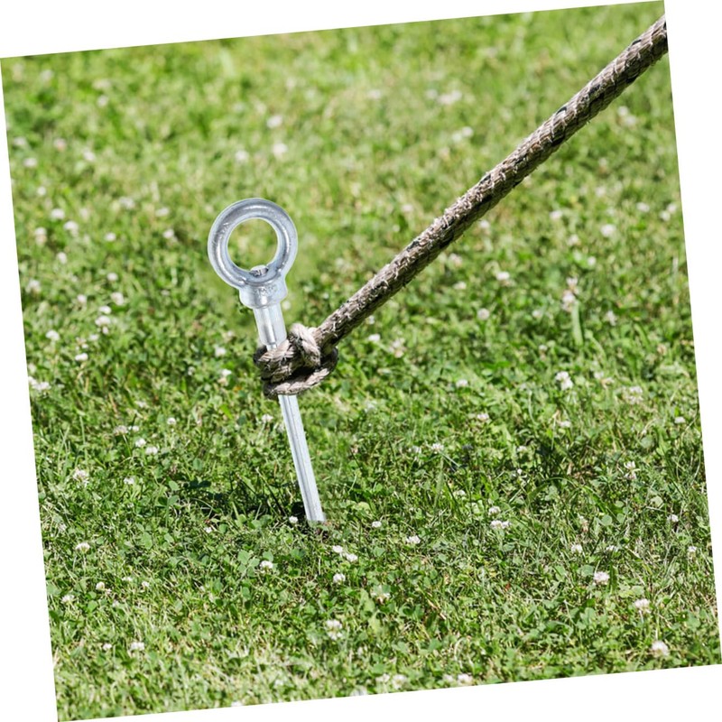 WHAMVOX 4 Pcs Galvanized Carbon Steel Ground Pegs for Camping