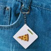 'Pepperoni Pizza Slice' Keyring Tape Measure/Spirit Level Tool (KM00042007)