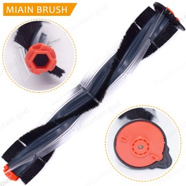 Mountain god Replacement Parts Kit - 1 Main Brush 4 Side Brushes 4 High Efficiency Filters for Neato BotVac D Series -Vacuum Cleaner Brush Filter Replenishment Accessory