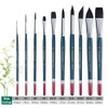 Transon 10pcs Natural Watercolor Paint Brush Set Professional for Watercolor