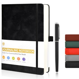 Libreta de Notas Rayado, Cuaderno A5 con Forro de Tapa Dura, 200 Páginas Cuaderno Clásico 21.3 x 14.6cm, Adecuado para Hombres y Mujeres, Diario de Piel para Journal, Oficina, Escuela, Negocio