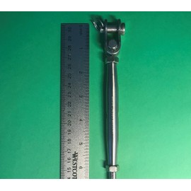 US Stainless Stainless Steel 316 M8 Turnbuckle Rigging Screw Toggle and Swage Marine Grade Suits 5/32" Wire