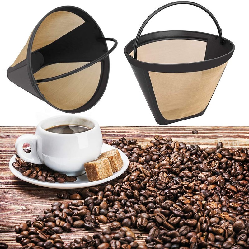 LWZko 2 Pieces Mesh Coffee Basket Filter, Coffee Filter Mesh,